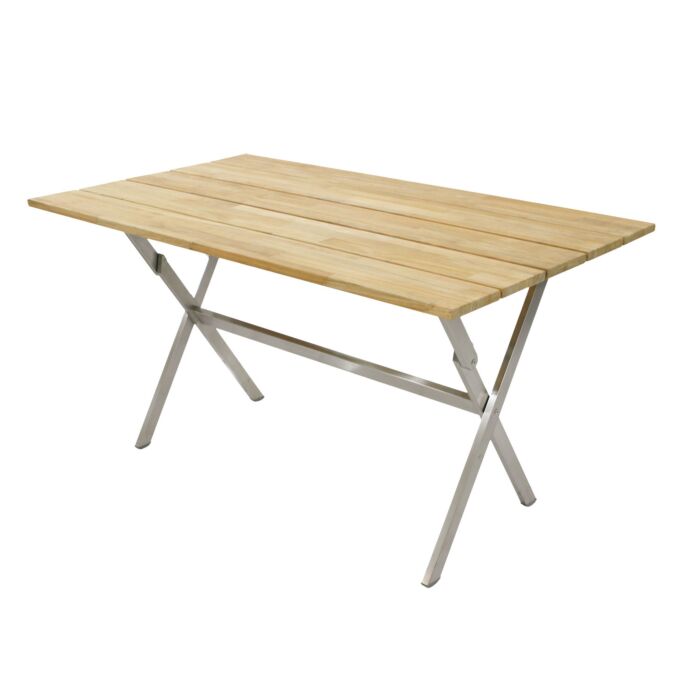 Balkon-Klapptisch Teak rechteckig