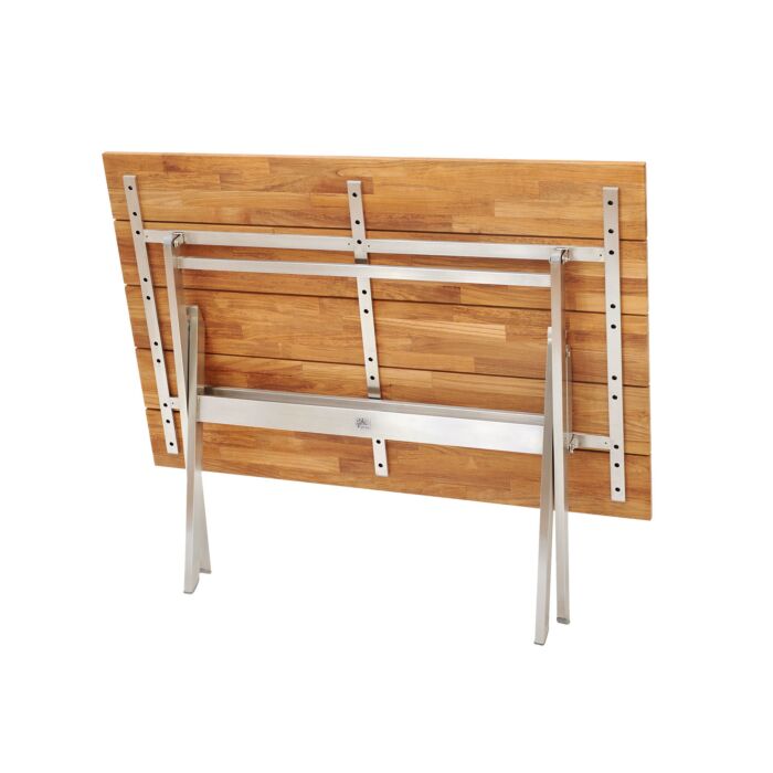 Balkon-Klapptisch Teak rechteckig