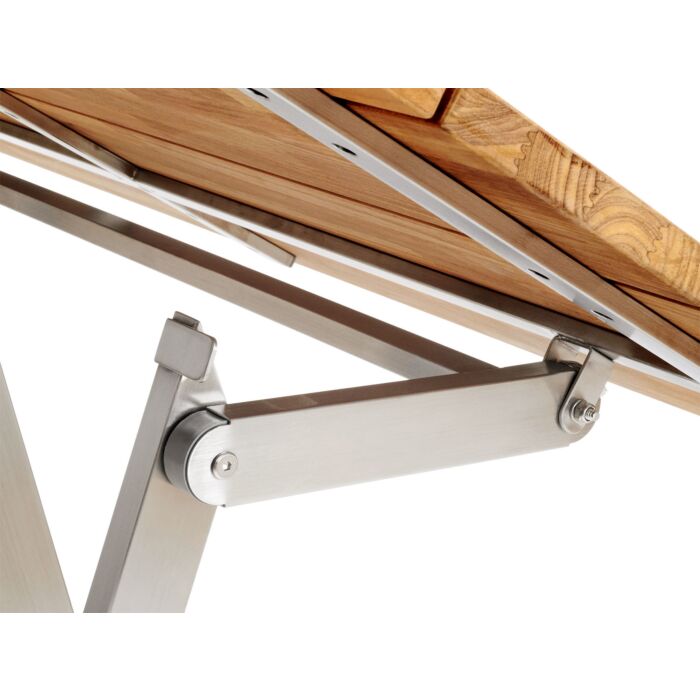 Balkon-Klapptisch Teak rechteckig