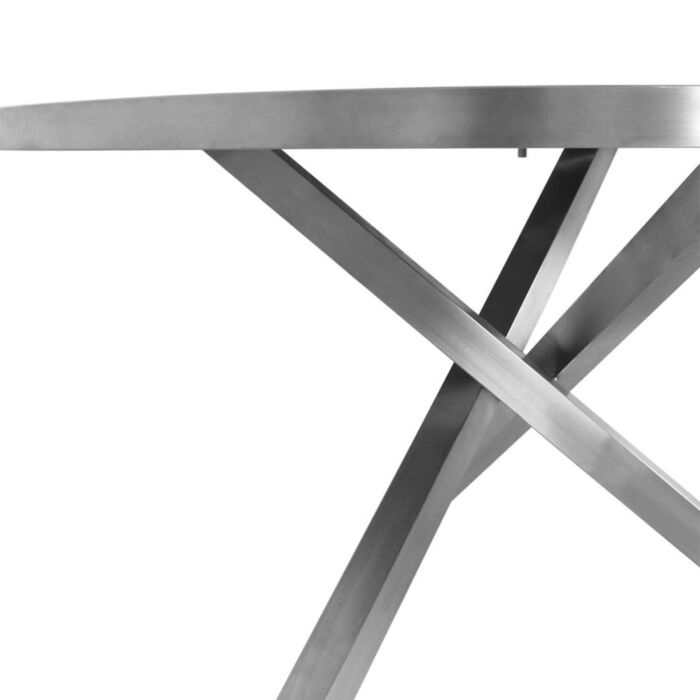 Gartentisch Edelstahl Teak Premium rund