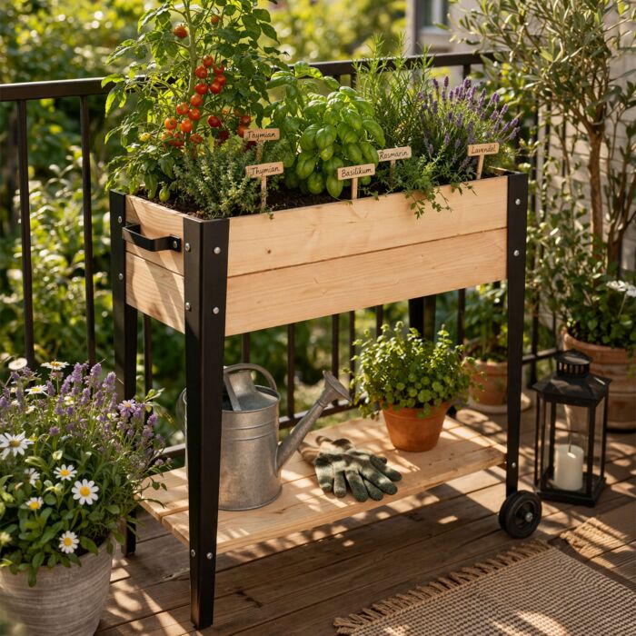Jardinière surélevée mobile