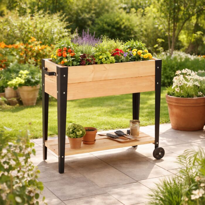 Jardinière surélevée mobile