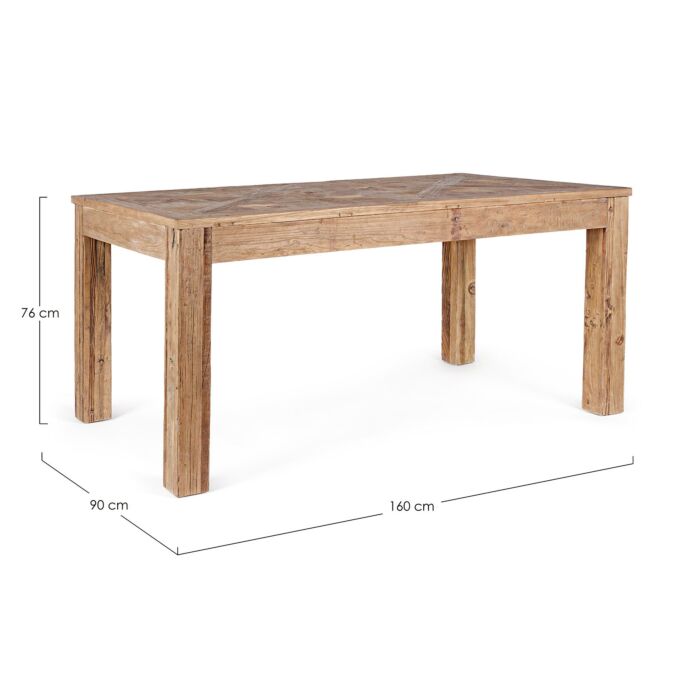 Holztisch aus recyceltem Ulmenholz