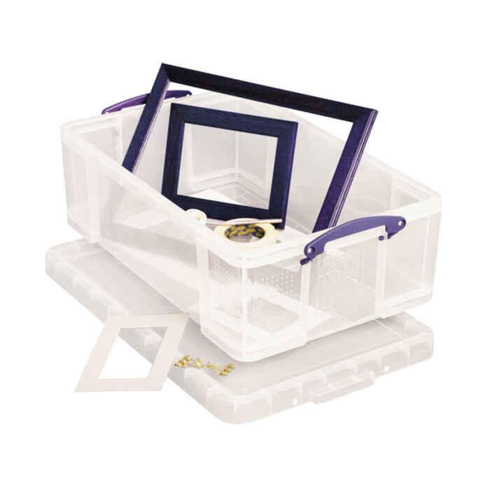 Boîte en plastique avec couvercle, 50 litres main product photo