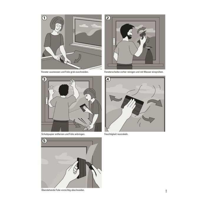 Film statique pour fenêtres Textilene 75, semi-transparent
