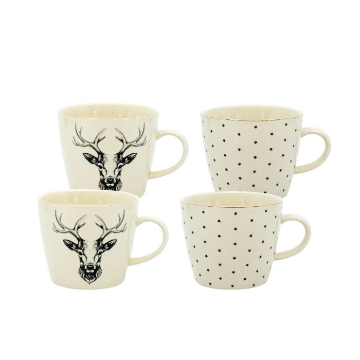 Image of Kadastar Tassen Oh Deer 4er Set, creme bei Lehner Versand Schweiz