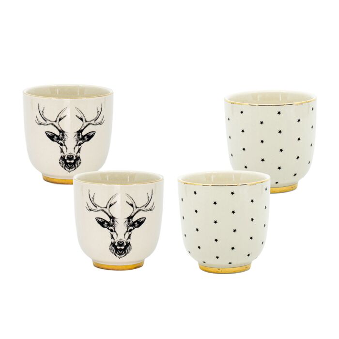 Image of Kadastar Espressotassen Oh Deer 4er Set, creme bei Lehner Versand Schweiz