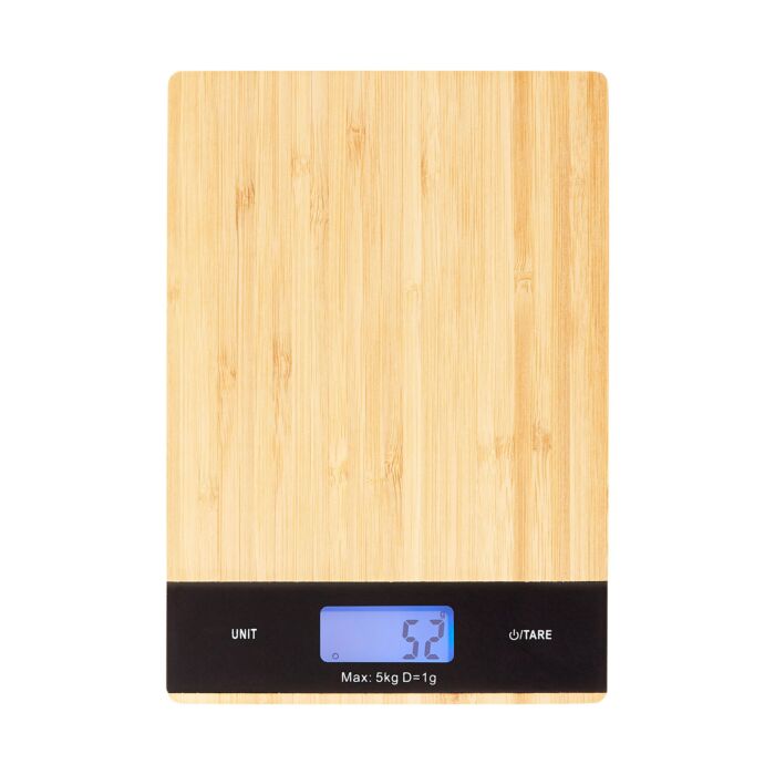 Balance de cuisine en bambou main product photo