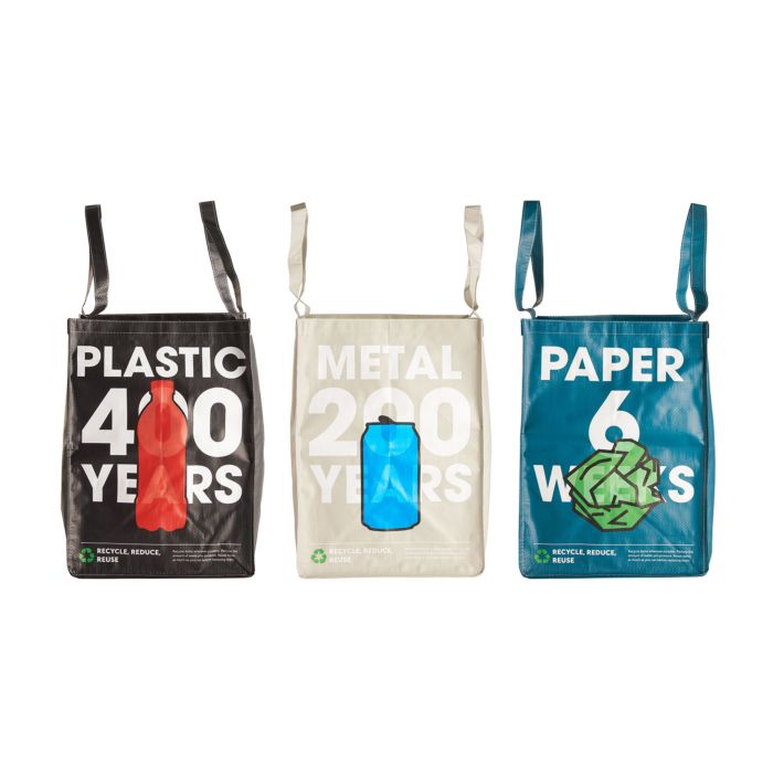 Image of Recycling-Taschen im 3er Set, mehrfarbig bei Lehner Versand Schweiz