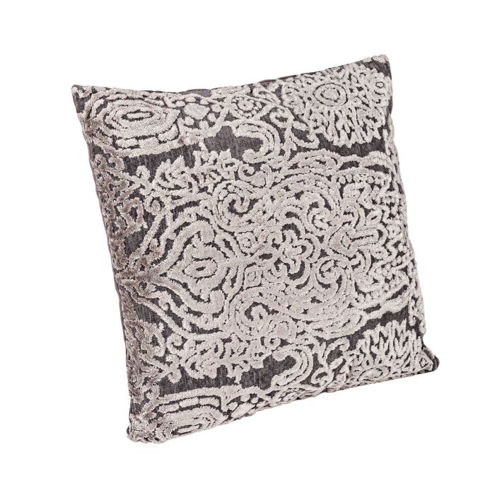 Coussin à motif structuré, gris foncé main product photo