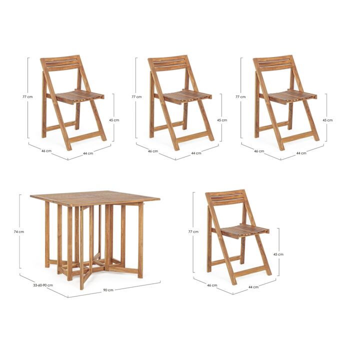Balkon-Set Nora 5-teilig