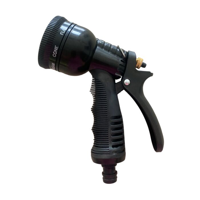 Dehnbarer Gartenschlauch mit Universaladapter schwarz