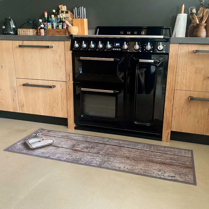 Küchenläufer Cook & Wash Holzherz 50x150 cm