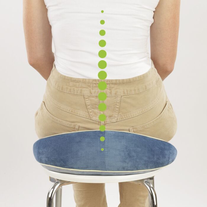 Coussin viscoélastique ergonomique de forme biseautée