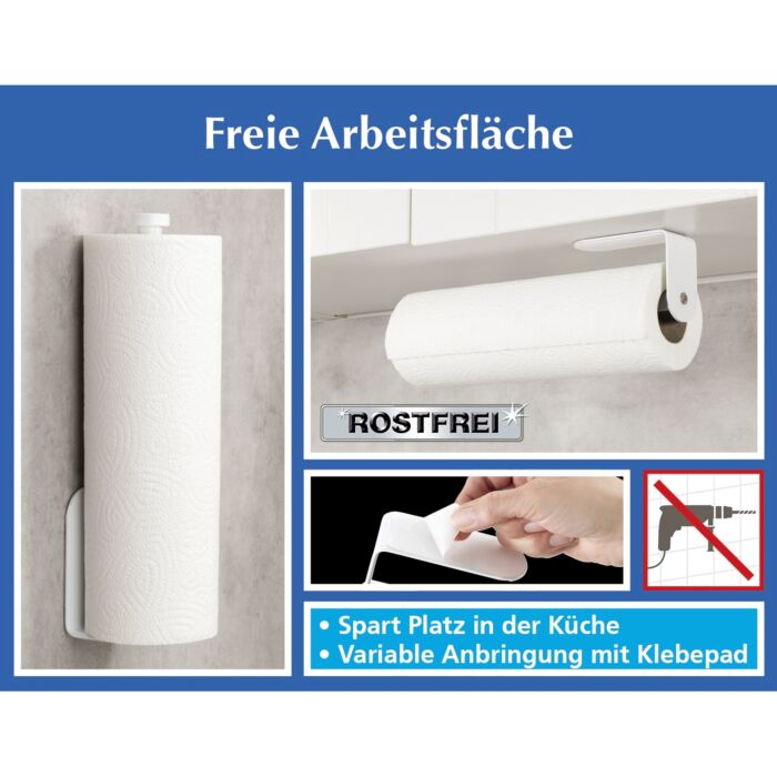 Porte-rouleau de cuisine avec pastille autocollante