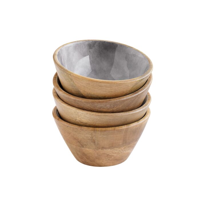 Schalen aus Mangoholz, 4er-Set, emailliert main product photo