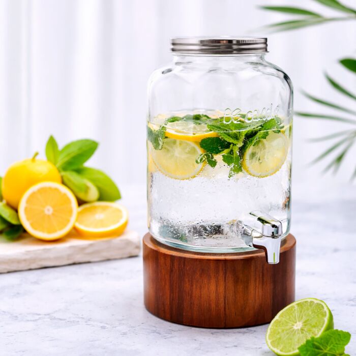 Distributeur de boissons en verre