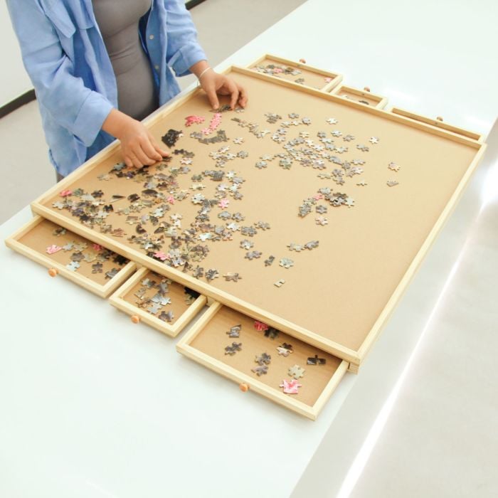 Table à puzzles pivotante, pour jusqu'à 1500 pièces ⋆ Lehner Versand