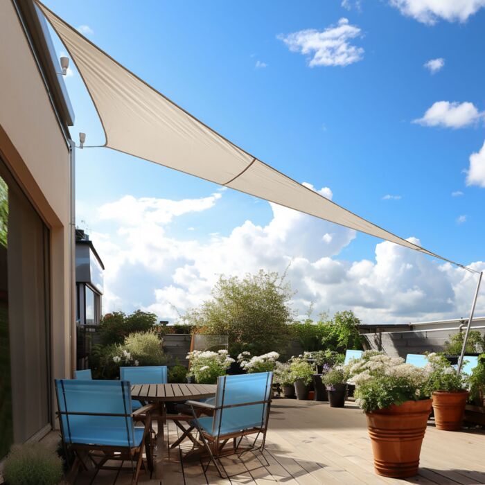 Voile d'ombrage triangualra, impperméable, 3.6m