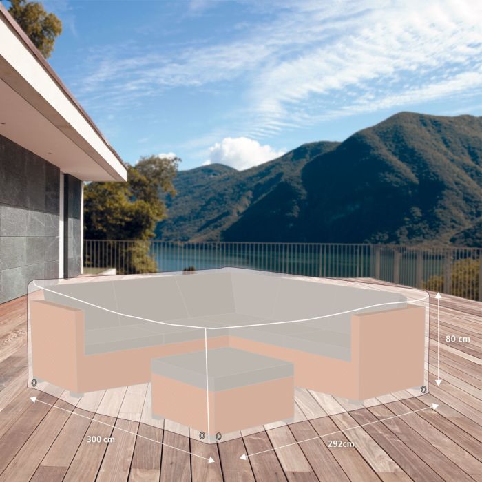 Housse de protection pour meubles de jardin (LoxPxH) 300x300x80 cm ⋆ Lehner  Versand
