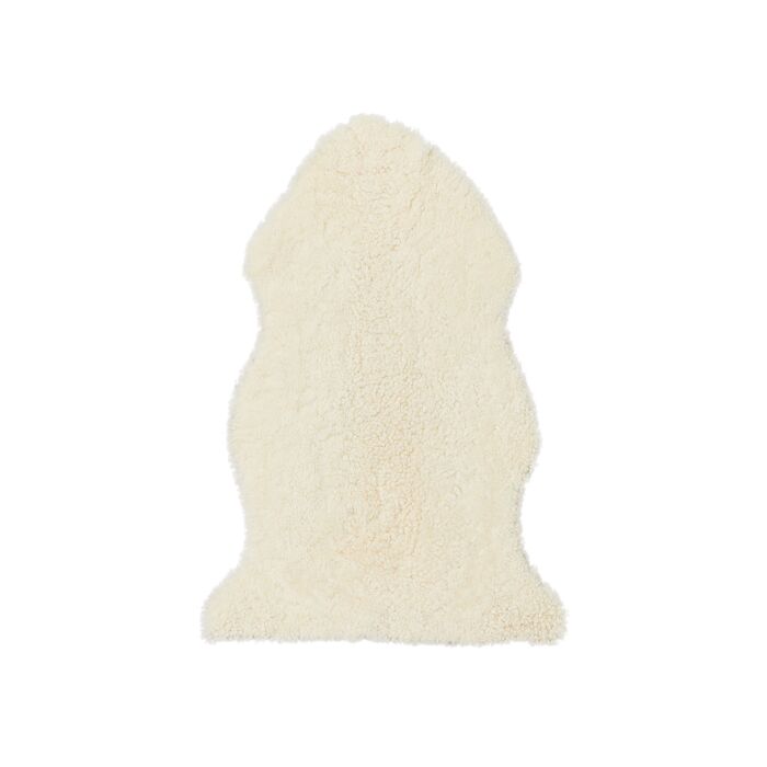 Peau d'agneau Borregos, blanche, légèrement bouclée main product photo