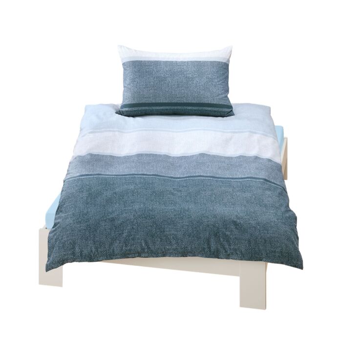 Bettwäsche mit Blockstreifen – 2x65x65 cm / 200x210 cm
