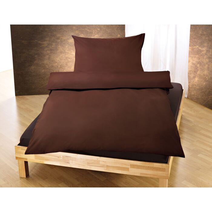 Baumwoll-Bettwäsche einfarbig – Garnitur – 65x100 cm / 160x210 cm