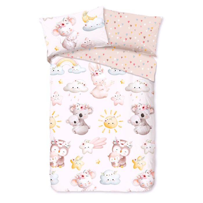 Bettwäsche mit süssen Tiermamas & Babys main product photo