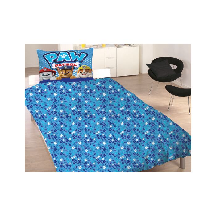 Linge de lit Pat' Patrouille avec les chiots bleu