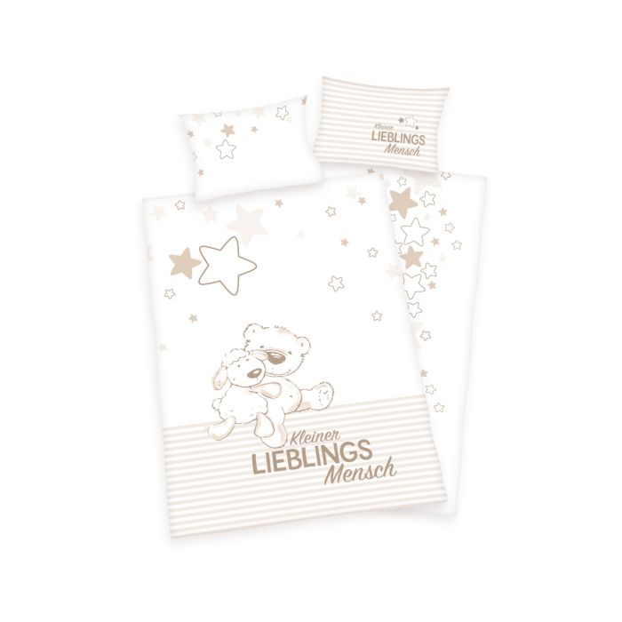 Image of Bettwäsche "Kleiner Lieblingsmensch", weiss, 40x60 cm / 100x135 cm bei Lehner Versand Schweiz