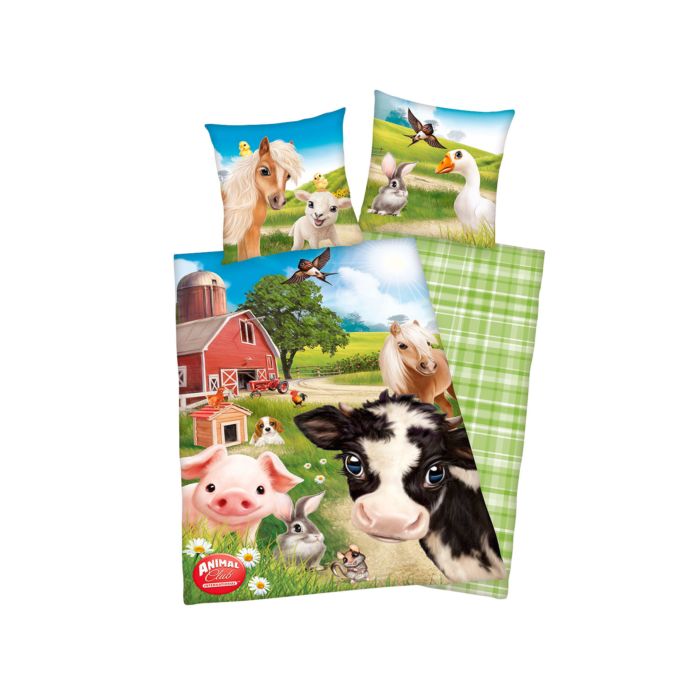 Image of Bettwäsche mit niedlichen Bauernhof-Tieren, mehrfarbig, 65x100 cm / 160x210 cm bei Lehner Versand Schweiz