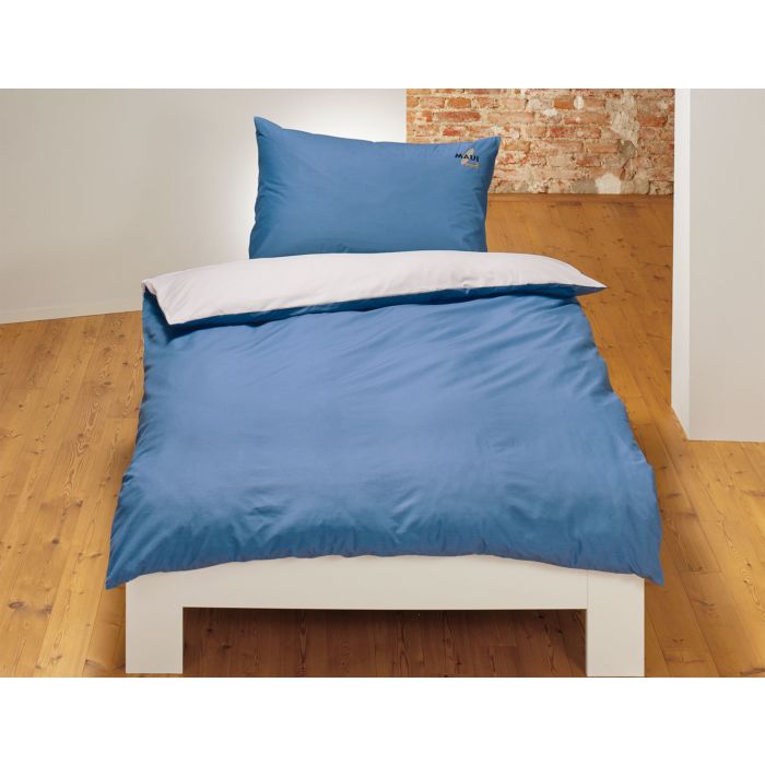 Image of Maui Sports Uni Bettwäsche Doubleface, blau-silber, 65x100 cm / 160x210 cm bei Lehner Versand Schweiz