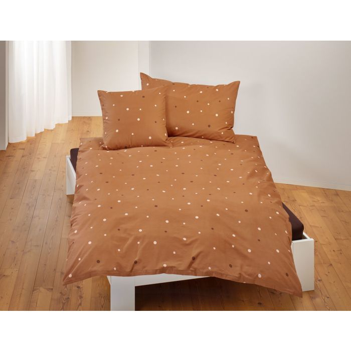 Image of Bettwäsche mit schönem Punktemuster, rost, 65x100 cm / 160x210 cm bei Lehner Versand Schweiz