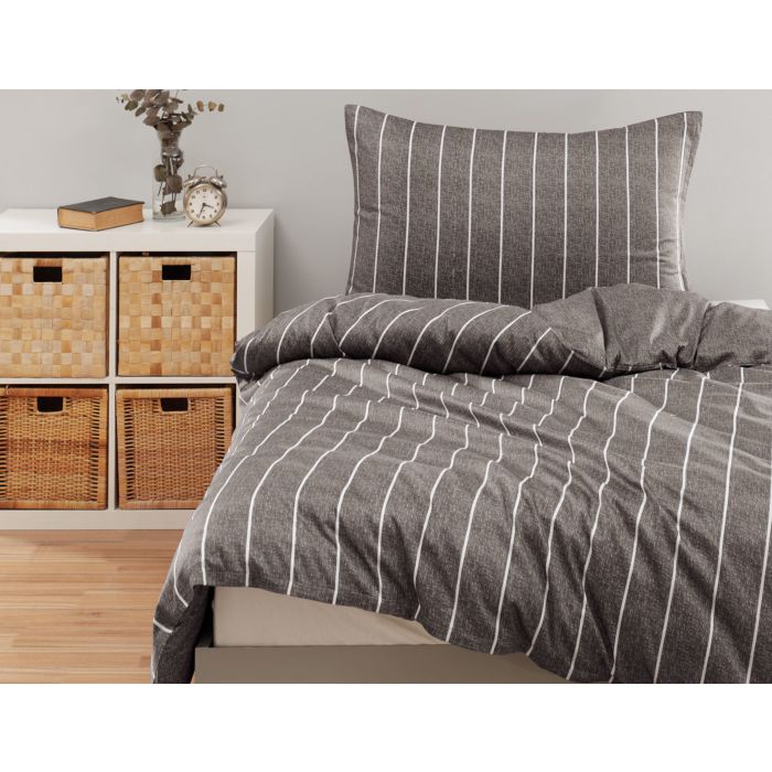 Image of Esprit Bettwäsche Harp stripe, silber, 2x65x65 cm / 200x210 cm bei Lehner Versand Schweiz