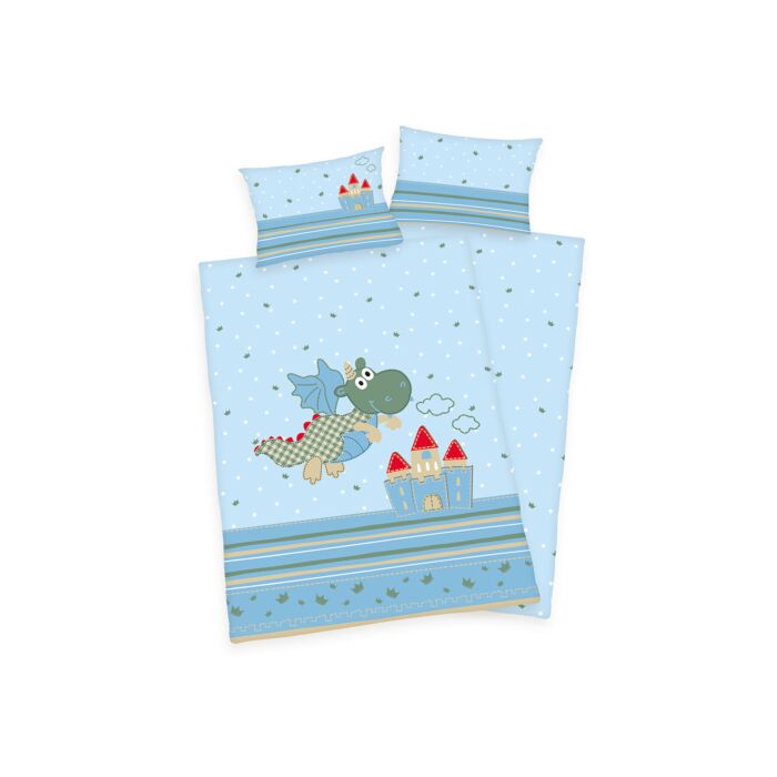 Bettwäsche mit Drachen und Schloss main product photo