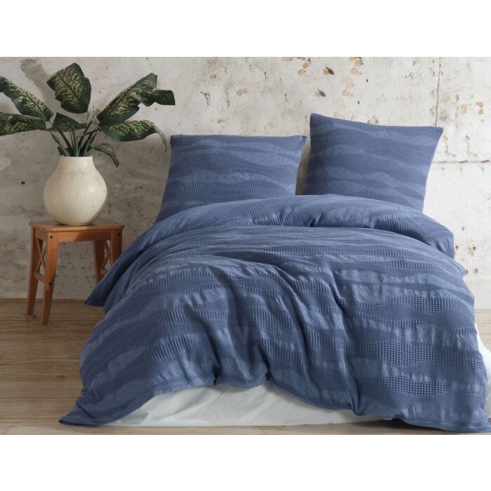 Bettwäsche mit Piqué Jacquard Muster – 65x100 cm / 160x210 cm