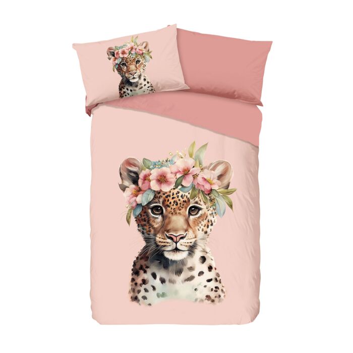 Bettwäsche mit Leopardenbaby main product photo