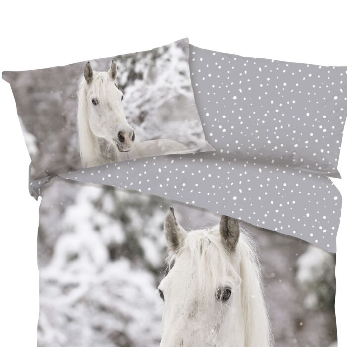Bettwäsche mit Winterpferd