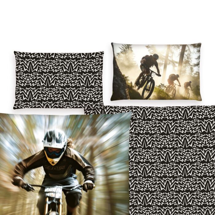 Bettwäsche mit Bike-Action