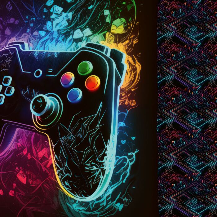 Linge de lit avec manette de jeu