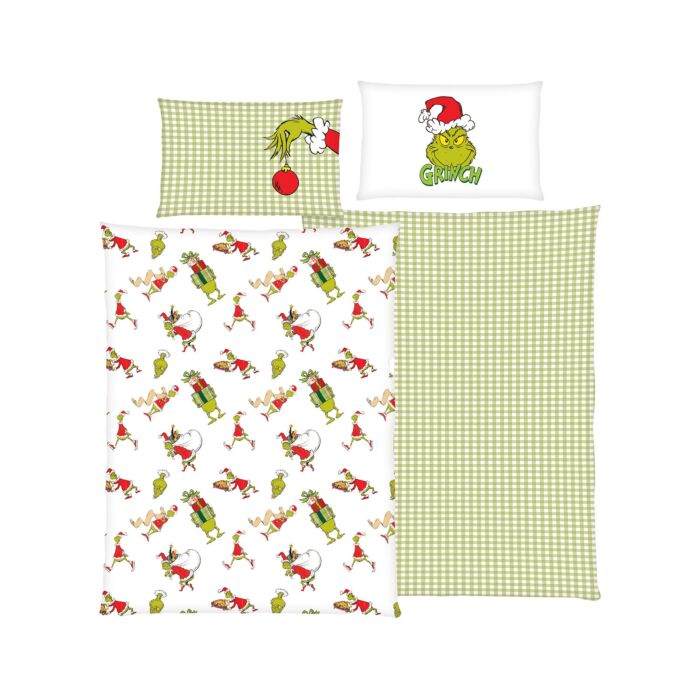 Bettwäsche „Der Grinch“ mit Weihnachtsmotiv main product photo
