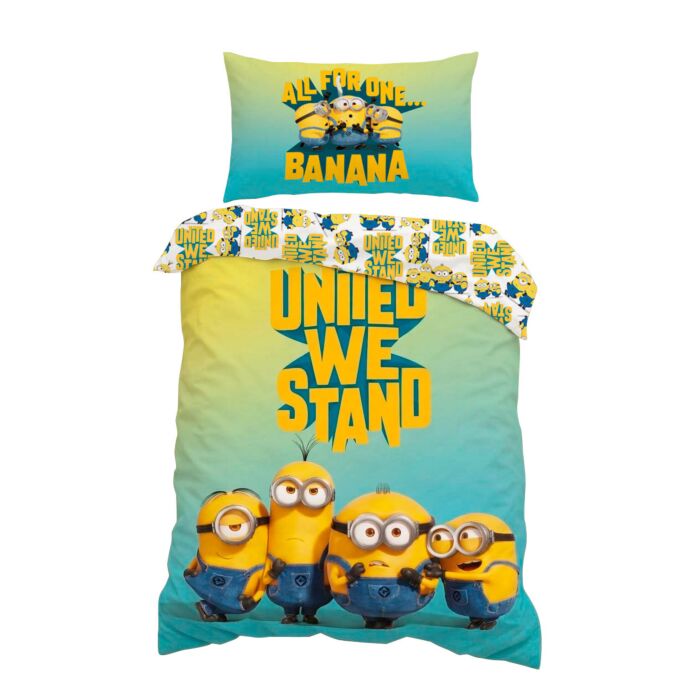 Parure de lit avec motif Minions et inscription