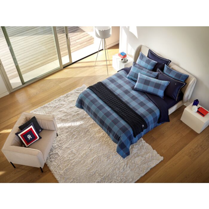 Tommy Hilfiger Bettwäsche Tartan Heritage blau kariert – Kissenbezug – 65x65 cm