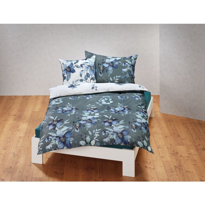 Bettwäsche mit trendigem Blumendessin – Kissenbezug – 65x65 cm