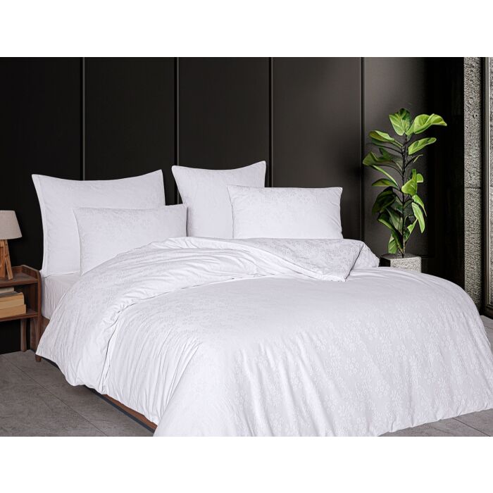 Drap-housse assorti: blanc