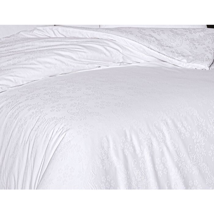 Drap-housse assorti: blanc