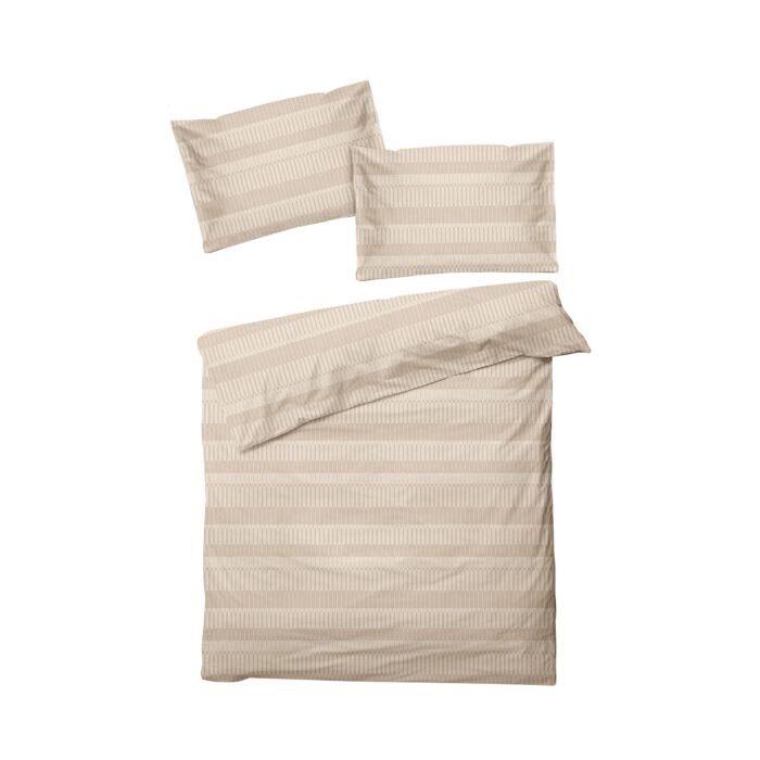 Linge de lit avec fines rayures main product photo