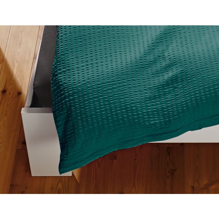 Bettwäsche Uni Satin-Seersucker