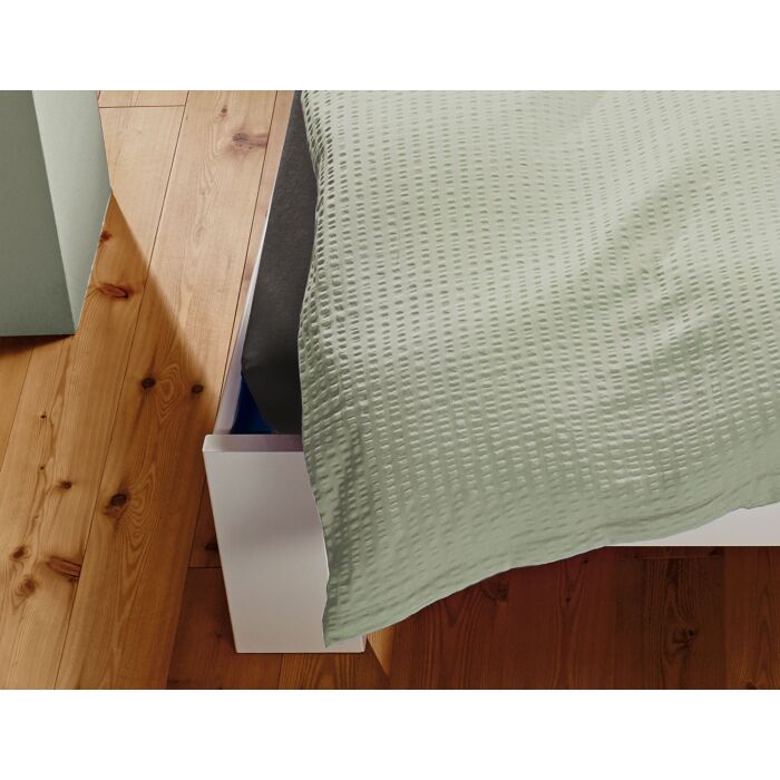 Bettwäsche Uni Satin-Seersucker
