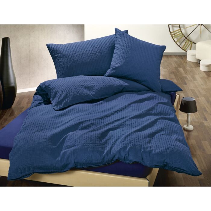 Bettwäsche Uni Satin-Seersucker – Kissenbezug – 65x65 cm